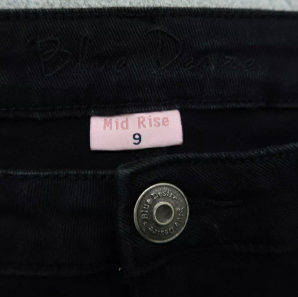 Women's Black Jeans By Blue Desire, Midrise Sz 9, 29x26 - Picture 14 of 14